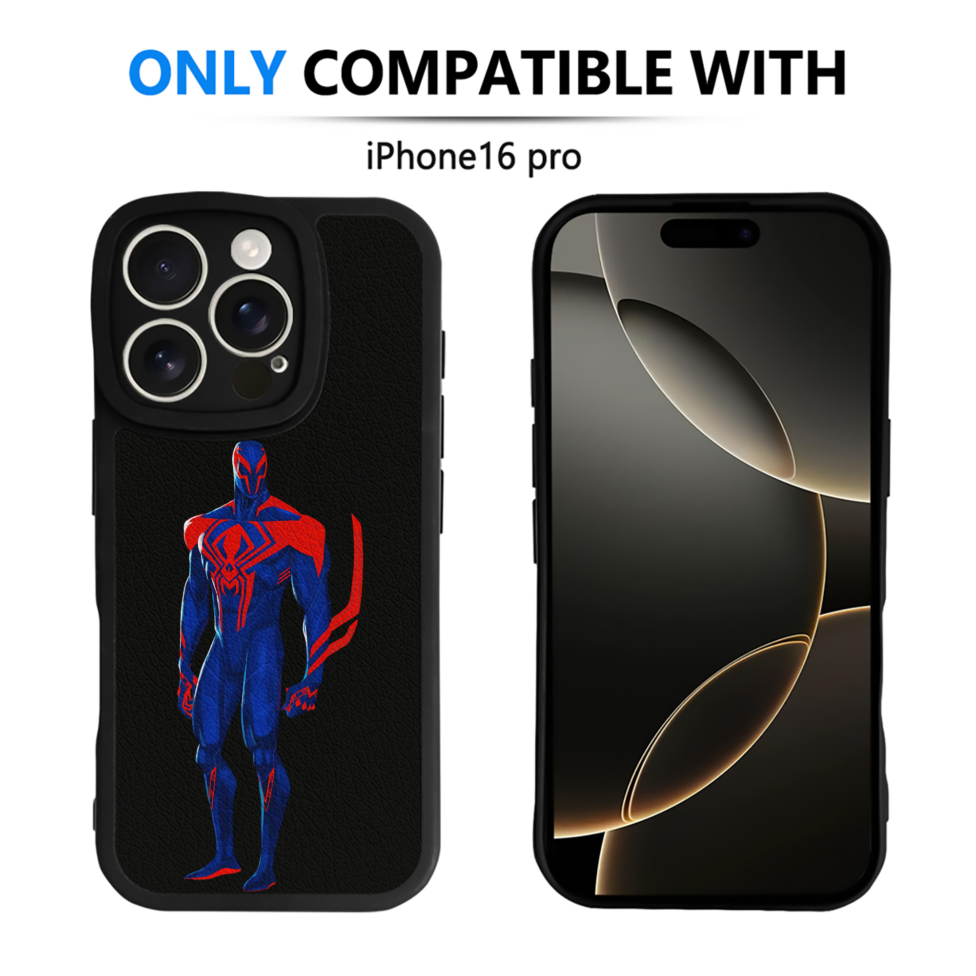 （画像用） Spider Man スパイダーマン 【iPhone 16シリーズ対応】シリコンスマホケース（レザー調） 材質：シリコン